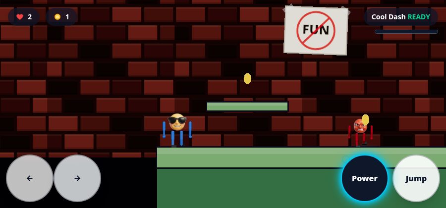 Angry Hills gameplay — running and stomping villains in Emoji Game: Stomp & Run